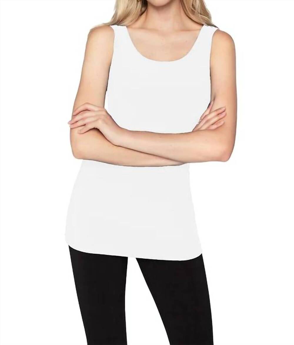 NEW FRANK LYMAN round neck knit tank in porcelain